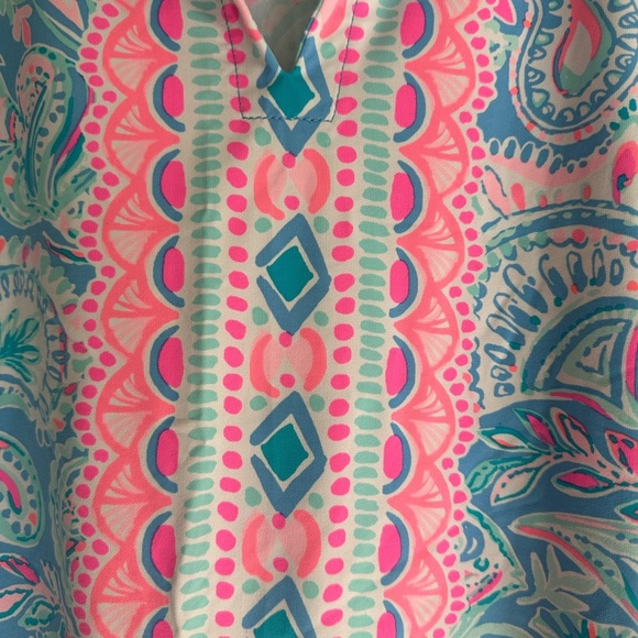 Lilly Pulitzer Vibrant Blue and Pink Tunic - Picture 3 of 7